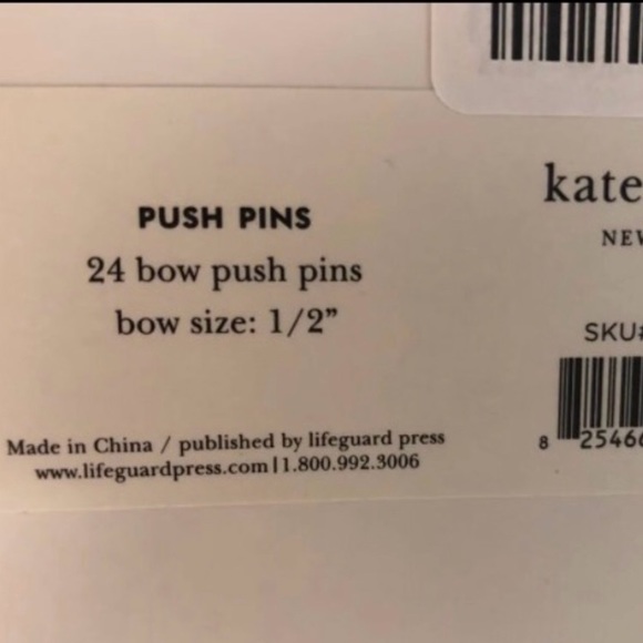 kate spade Gold Bowtie Push Pins NWT - Picture 7 of 7